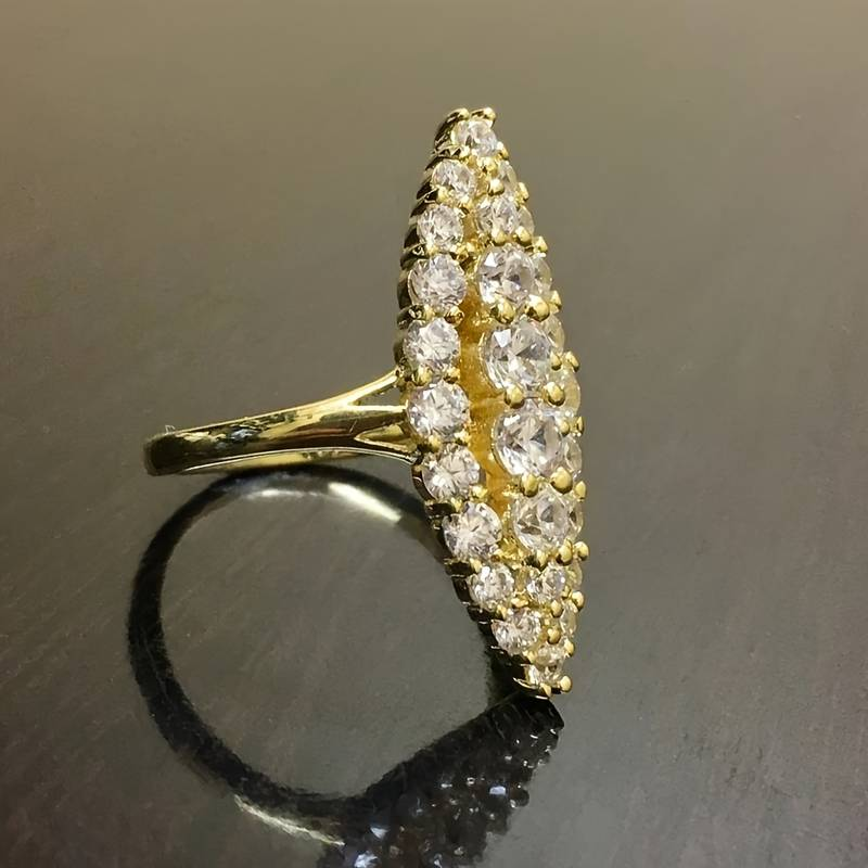 Victoria | Vintage Oval Crystal Ring