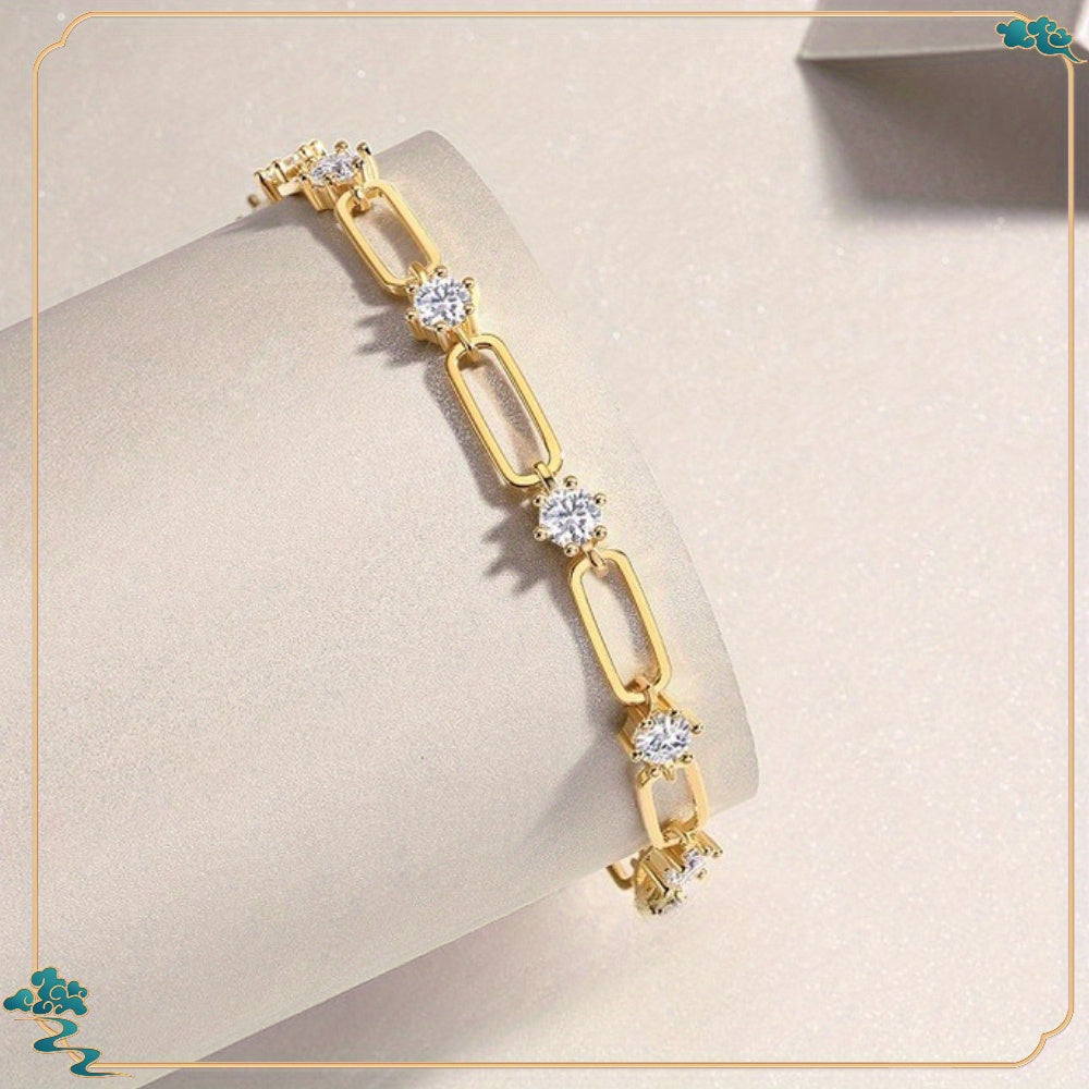 Celestia | Moissanite Link Bracelet