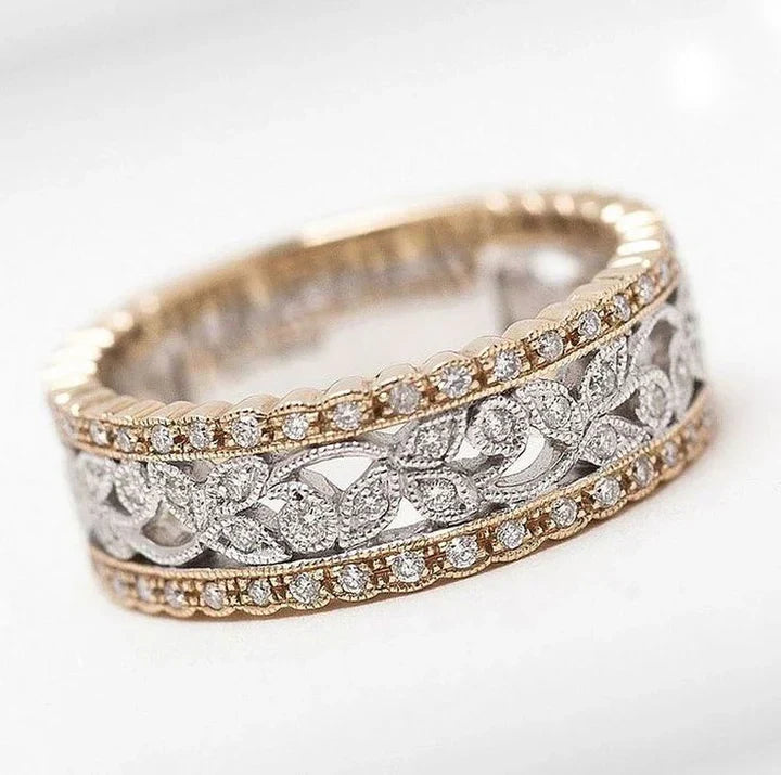 Ivy Cascade | Two-Tone Hollow Ring