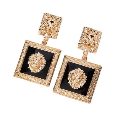Lioness | Vintage Gold Drop Earrings