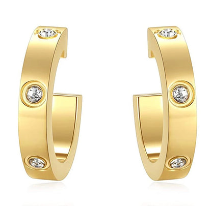 Mini CZ Diamond Hoops