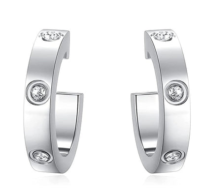 Mini CZ Diamond Hoops