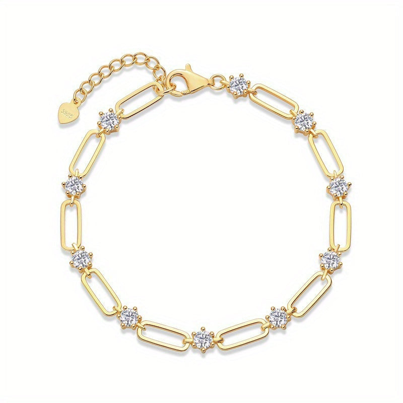 Celestia | Moissanite Link Bracelet