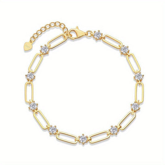 Celestia | Moissanite Link Bracelet