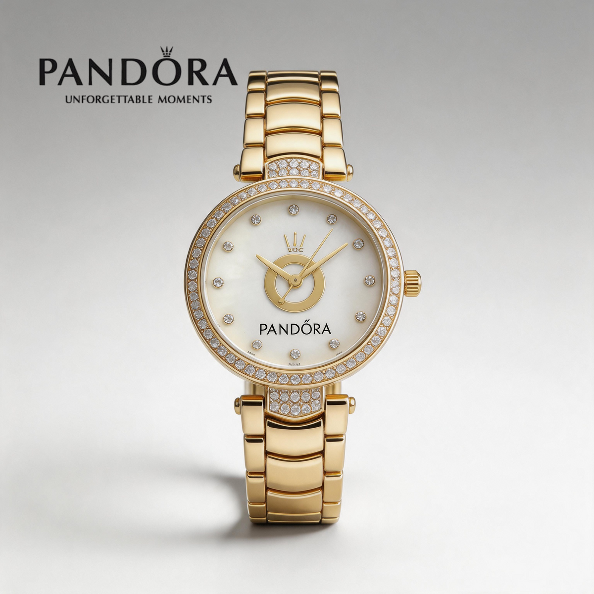 Luxury Gold Crystal Bracelet Watch
