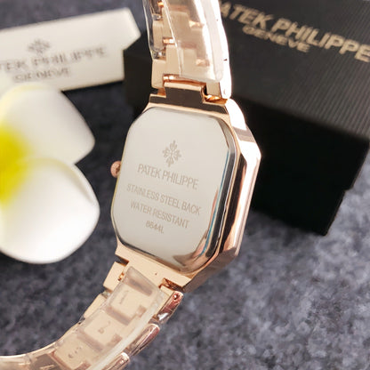 Luxury Two-Tone Square Watch