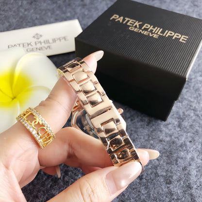 Luxury Two-Tone Square Watch